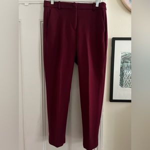 JCrew Cameron Slim Cropped Pant Maroon